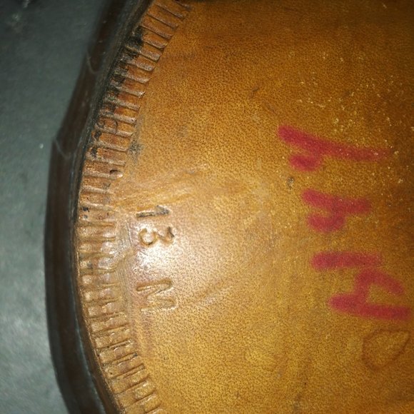 Vintage Gravati: Black Pebbled Leather. Split Toe Lace-Ups, Size: 13M. Re-Soled. - Picture 14 of 14